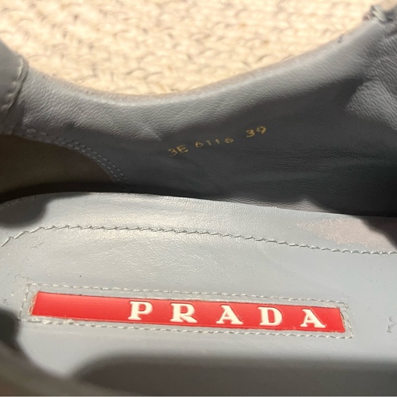 Prada Suede Sneaker in Powder Blue - Picture 5 of 10